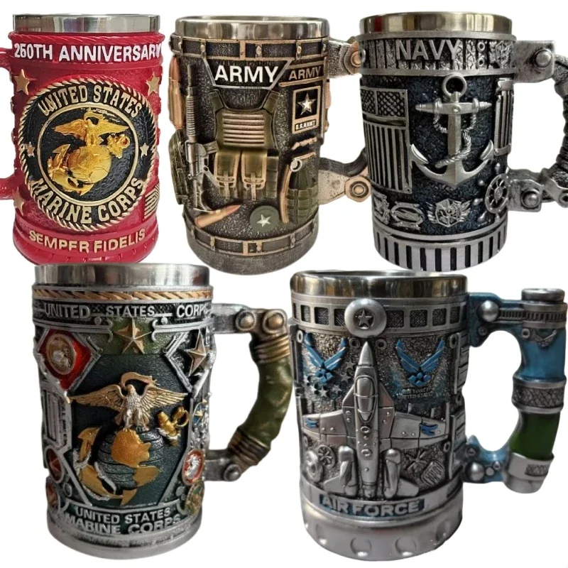 Wine Beer Coffee - 1 шт. Кружка в военном стиле
