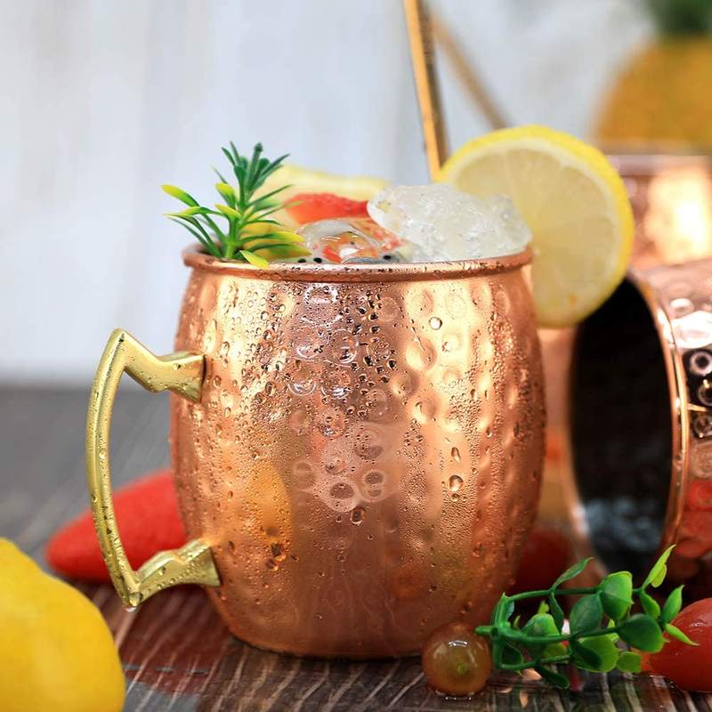 Wine Beer Coffee - Кружка-мюле из нержавеющей стали с медным