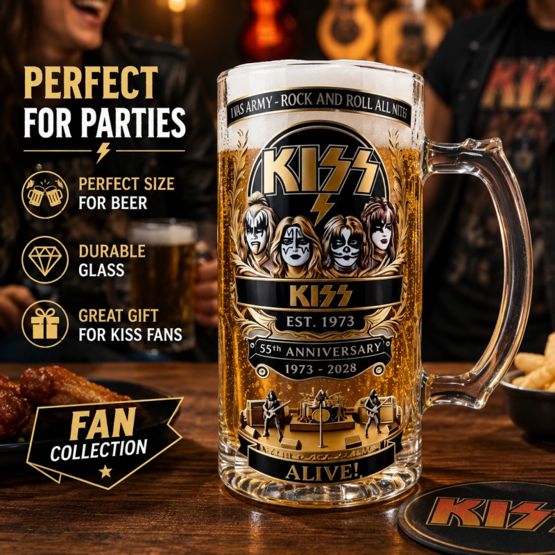 Пивная кружка KISS к 55-летию  – обзор и цена Beer Mug Handled