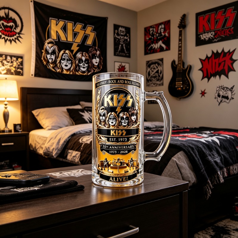Пивная кружка KISS к 55-летию  – обзор и цена Beer Mug Handled